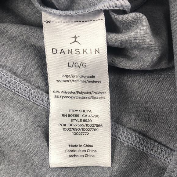 Danskin  gray wicking crossover hoodie large - Picture 8 of 9